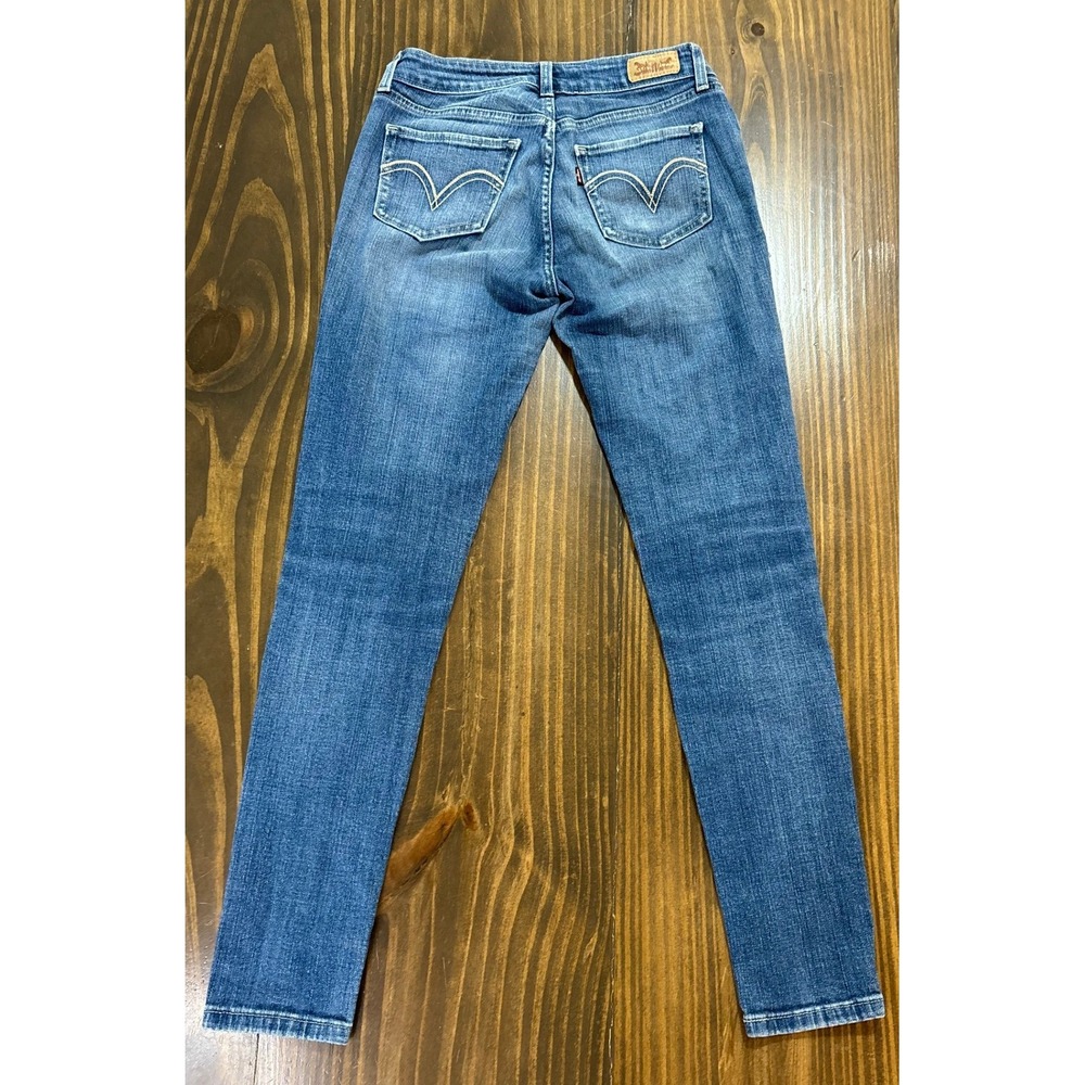 Levis 535 Super Skinny Legging Jeans Medium Wash‎ Blue Denim W28 L32 Women - Picture 3 of 10